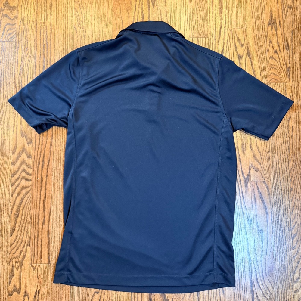 Nike Golf Dri-FIT Polo Shirt Short Sleeve Performance Swoosh Size M Black - Picture 2 of 7